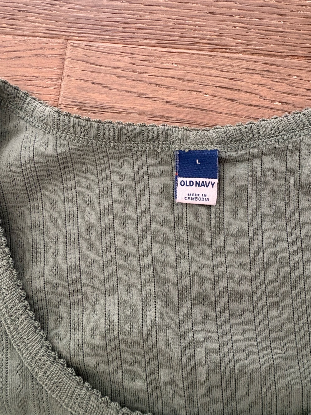Old Navy Olive Ribbed Top